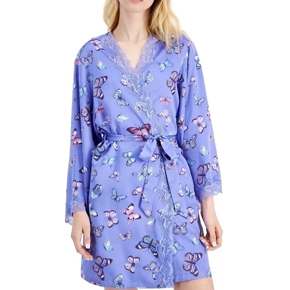 INC INTERNATIONAL CONCEPTS
Lace-Trim Butterfly Wrap Robe, XSmall - Picture 1 of 5
